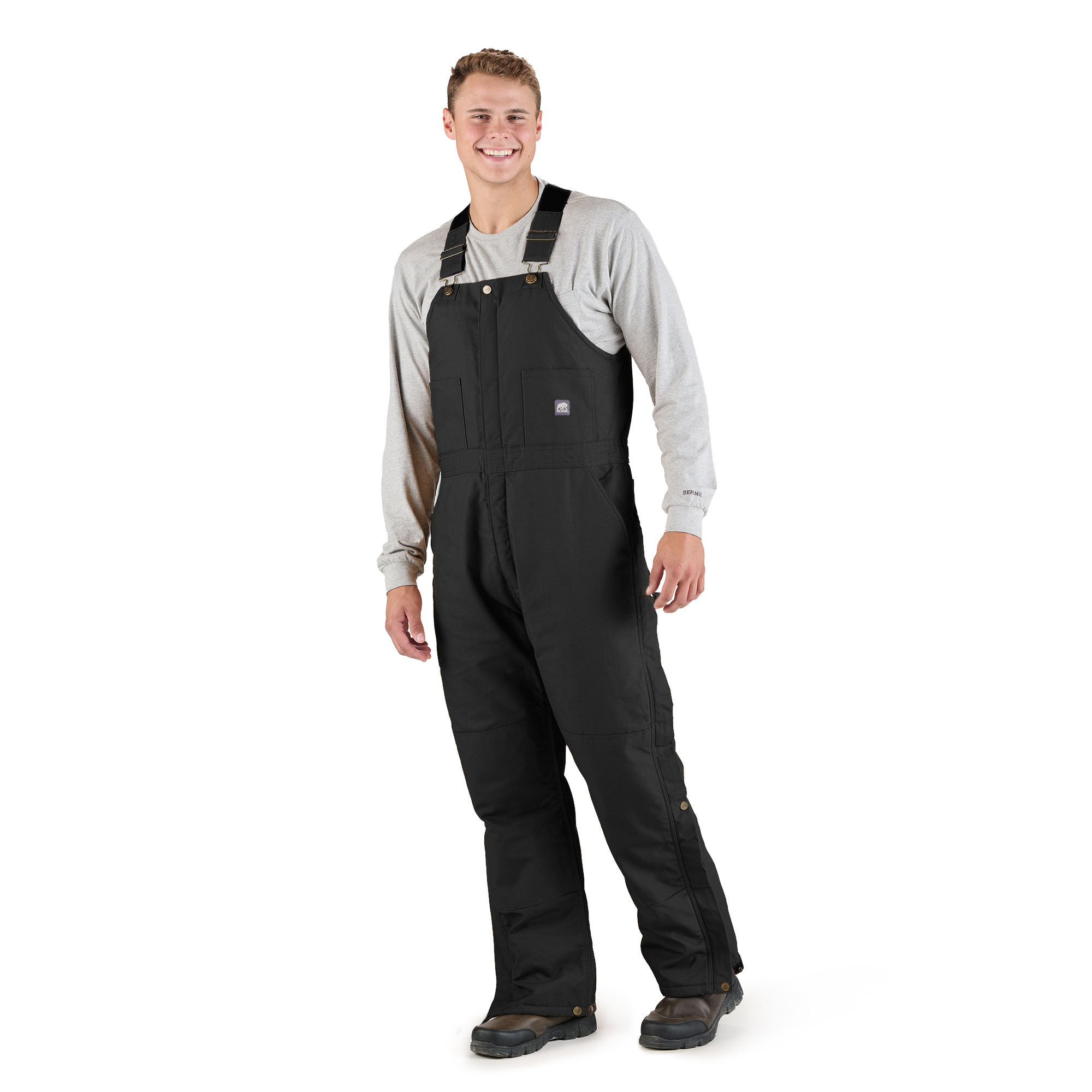Men's Berne Heritage Insulated Bib Overall-Black