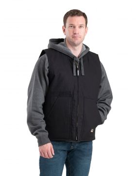Men's Berne Workman's Quilt-Lined Vest-Black