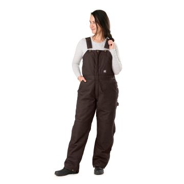 Women's Berne Softstone Insulated Bib-Dark Brown