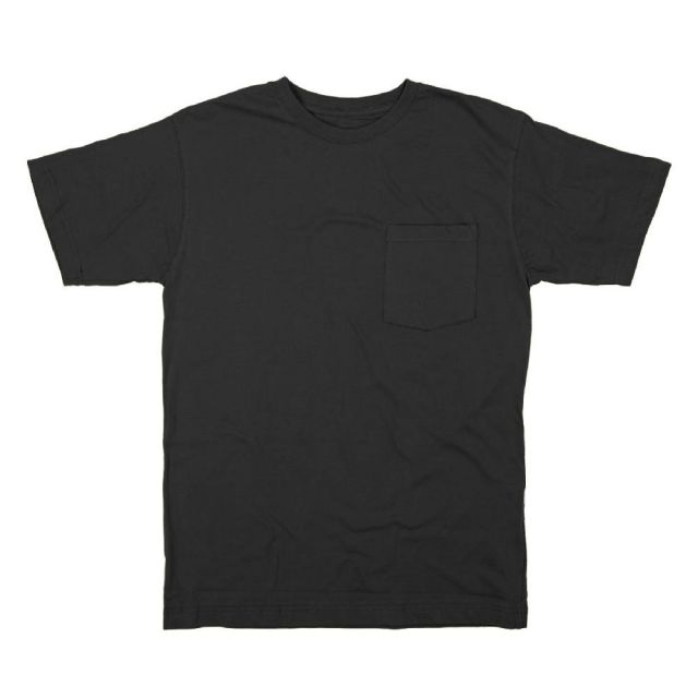 plain black pocket tee