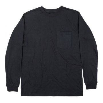 Men's Berne Heavyweight Long Sleeve Pocket Tee-Black