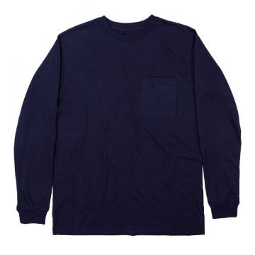 Men's Berne Heavyweight Long Sleeve Pocket Tee-Navy