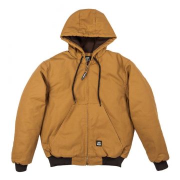 Men's Berne Heritage Quilt-Lined Hooded Jacket-Brown