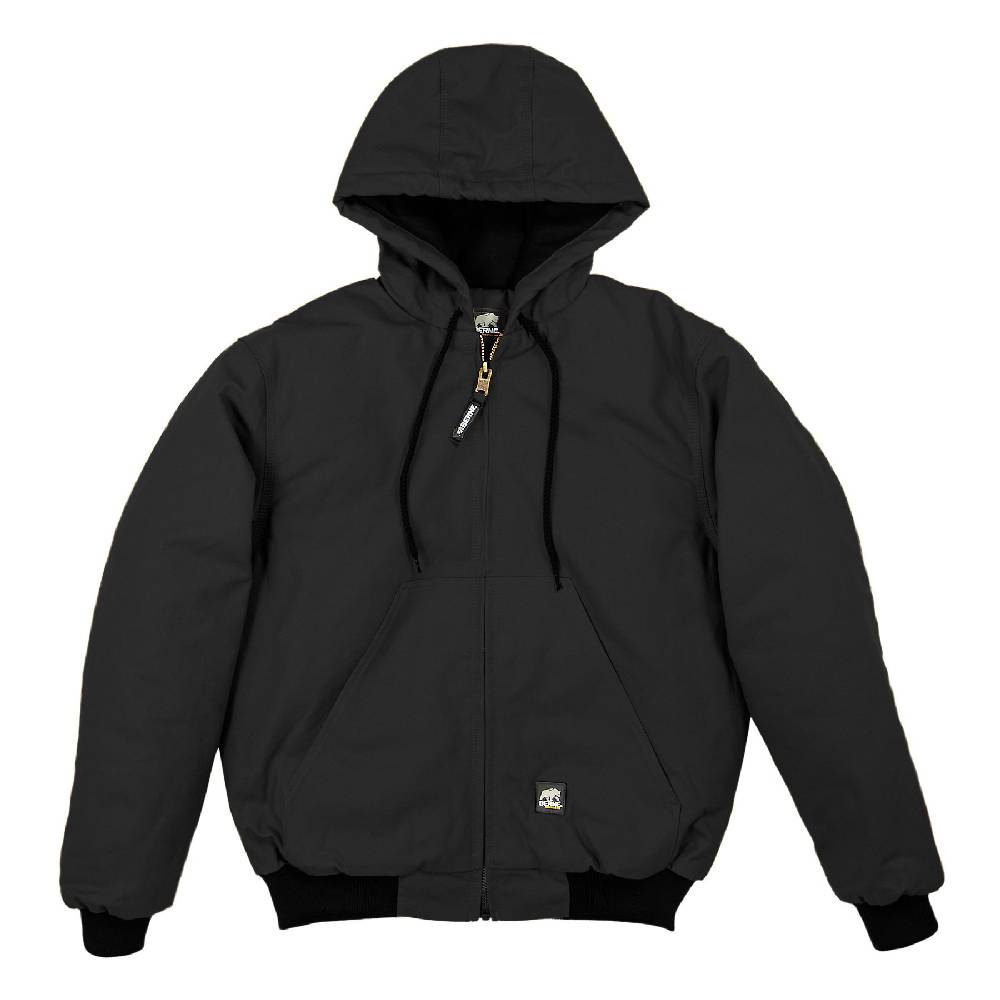 Men's Berne Heritage Quilt-Lined Hooded Jacket-Black