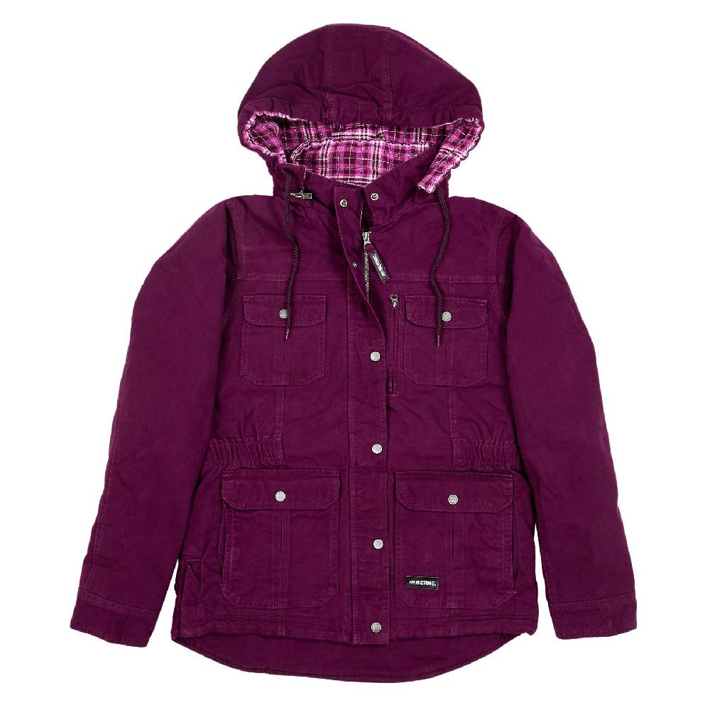 Women's Berne Softstone Quilted Barn Coat-Plum