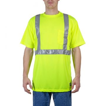 Men's Berne Hi-Vis Class 2 Performance Short Sleeve