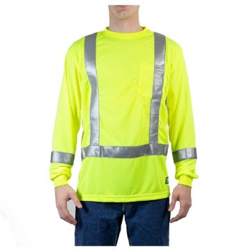 Men's Berne Hi-Vis Class 3 Performance Long Sleeve